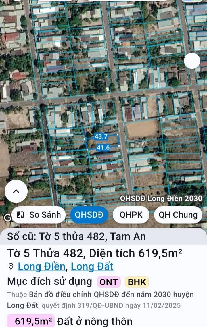 Bán lô đất mặt tiền đường nhựa 620m2 thổ cư tại Tam An, Long Điền, Bà Rịa - Vũng Tàu - Ảnh thu nhỏ 3
