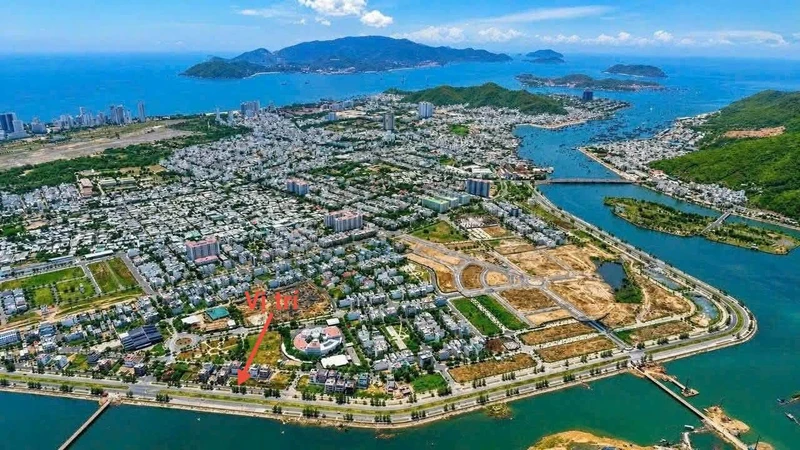 Bán đất biệt thự đơn lập 300m² KĐT An Bình Tân, Nha Trang, view sông Quán Trường