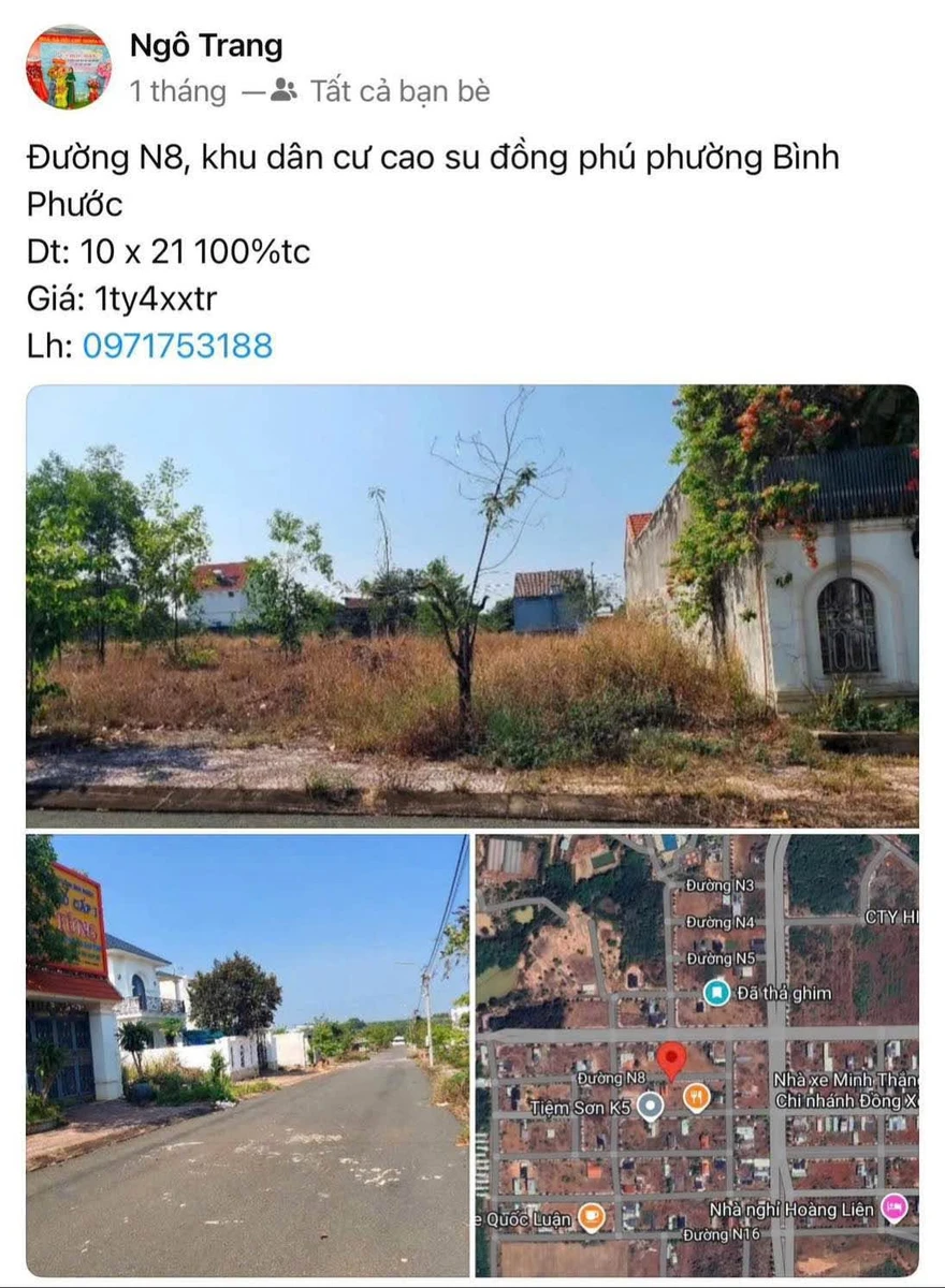 Bán đất 100% thổ cư 240m² Đồng Phú Đồng Nai 1 tỷ 4 - Ảnh thu nhỏ 4