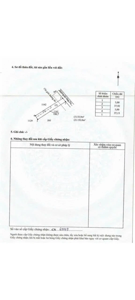Bán đất 5x38 Mỹ Hạnh Nam 820 triệu - Ảnh 1
