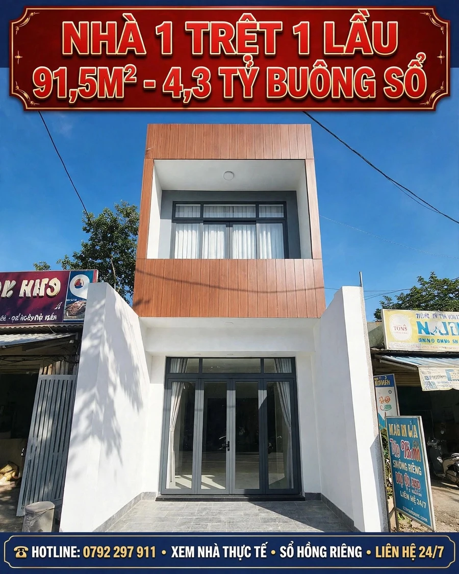Bán nhà mặt tiền 91.5m² Long Khánh 4.3 tỷ - Ảnh 1
