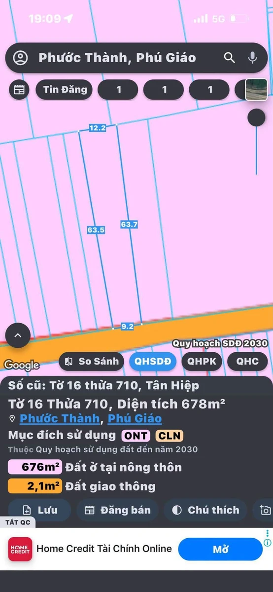 Bán đất 680m² Bê Tông Tân Hiệp, Bình Chánh - 1.2 tỷ - Ảnh thu nhỏ 2