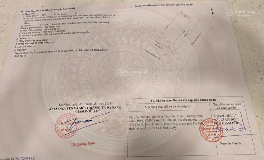 Bán nhanh lô góc 2MT Nam Hòa Xuân gần cầu Trung Lương 171,7m2 giá 9tỷ2. LH: 0932 558 *** - Ảnh 1
