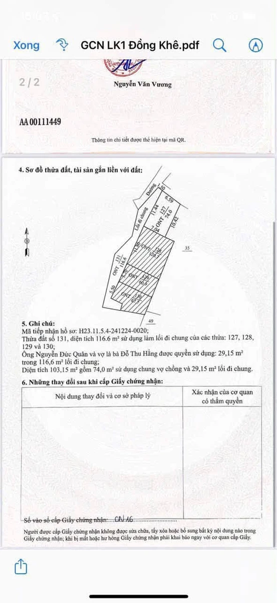 Bán lô đất 74m² mặt tiền 11.44m Lương Điền Hải Dương - Ảnh thu nhỏ 2