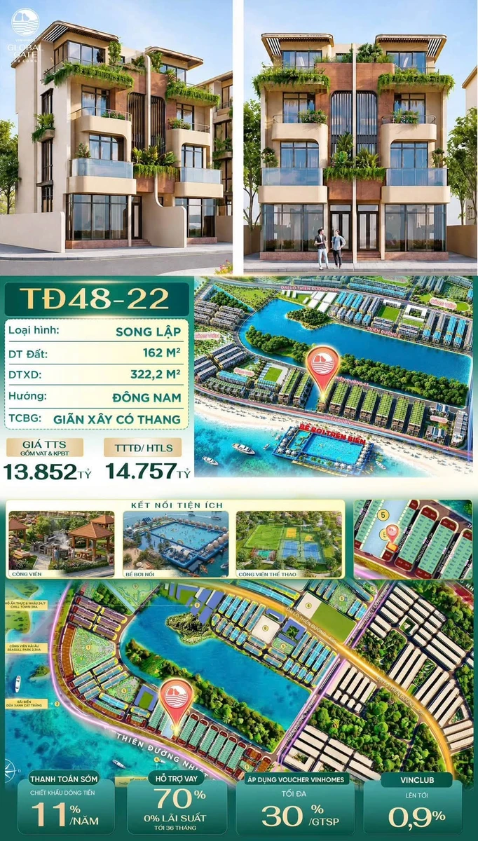 Bán biệt thự song lập 162m² sân vườn view thủy Hạ Long - Ảnh thu nhỏ 3