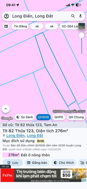Bán đất 300m² An Ngai 1 tỷ 250