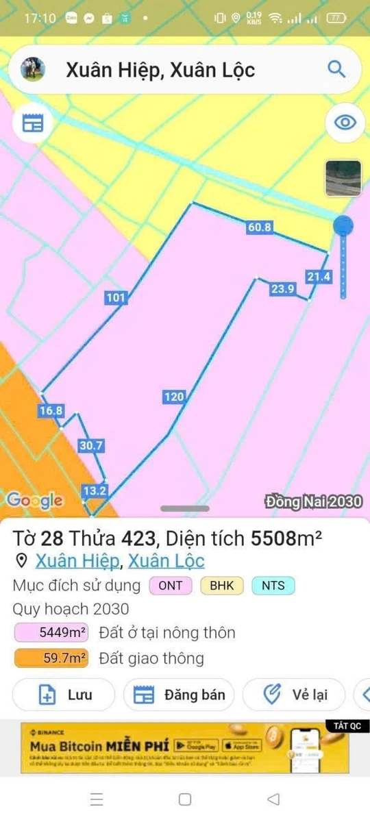 Bán lô đất 5500m2 gần Suối Cát, Xuân Lộc, Đồng Nai - 26 tỷ - Ảnh thu nhỏ 2