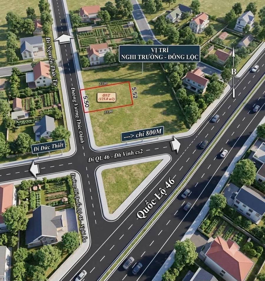 Bán đất bám đường Vương Thúc Oánh 125m², giá 1 tỷ 9 - Ảnh thu nhỏ 2