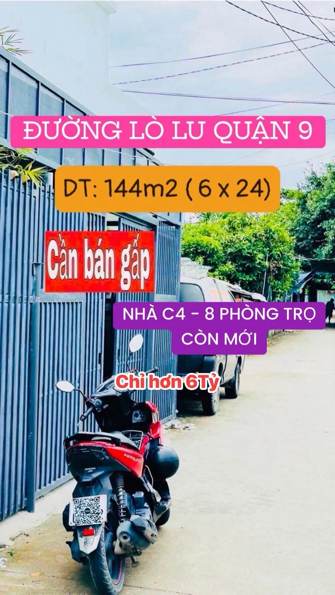 Bán dãy trọ 8 phòng 144m² Quận 9, thu nhập 20tr/tháng - Ảnh 1