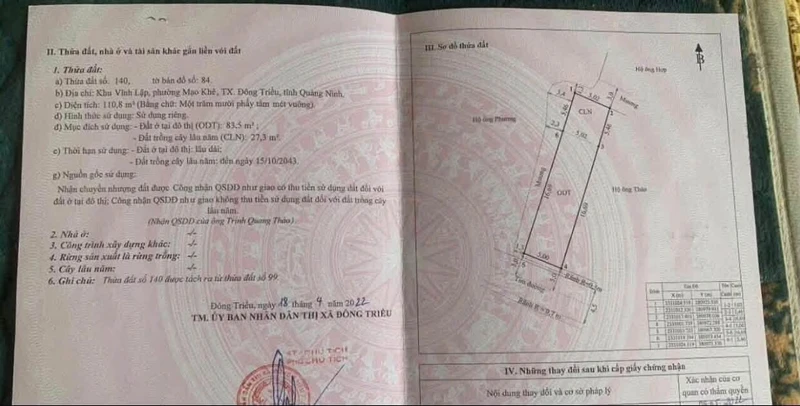 Bán đất 110m² Vĩnh Lập, Quảng Ninh giá 8 tỷ