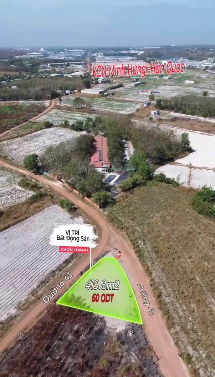 Bán đất góc 2 mặt tiền 420m² Bình Dương 600 triệu - Ảnh thu nhỏ 2