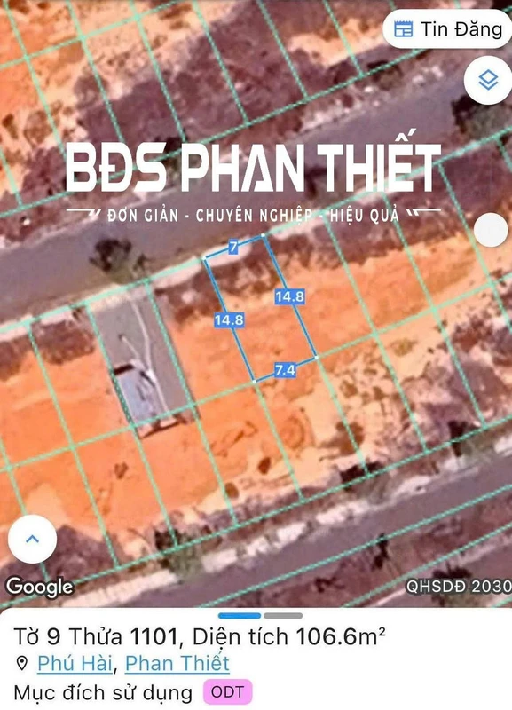 Bán nền đất 106,6 m² tại Queen Pearl Phần Thiết