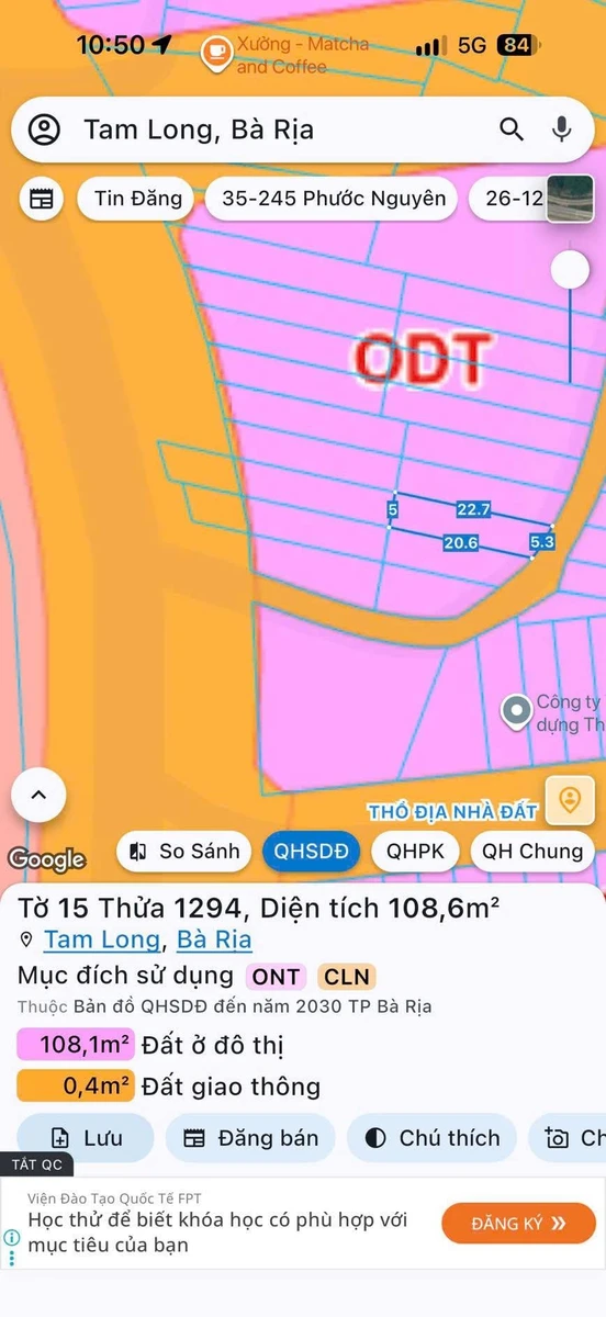 Bán đất 108m2 đường 64 Hòa Long, gần Hương Lộ 2, Bà Rịa, giá 1,5 tỷ - Ảnh thu nhỏ 4