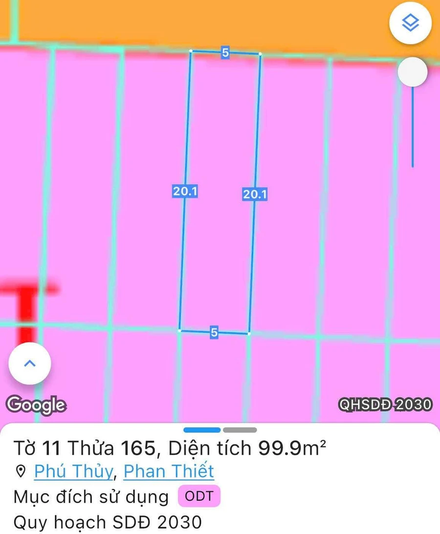 Bán lô đất 100m2 mặt tiền Đào Duy Tùng, Phan Thiết - Ảnh thu nhỏ 3