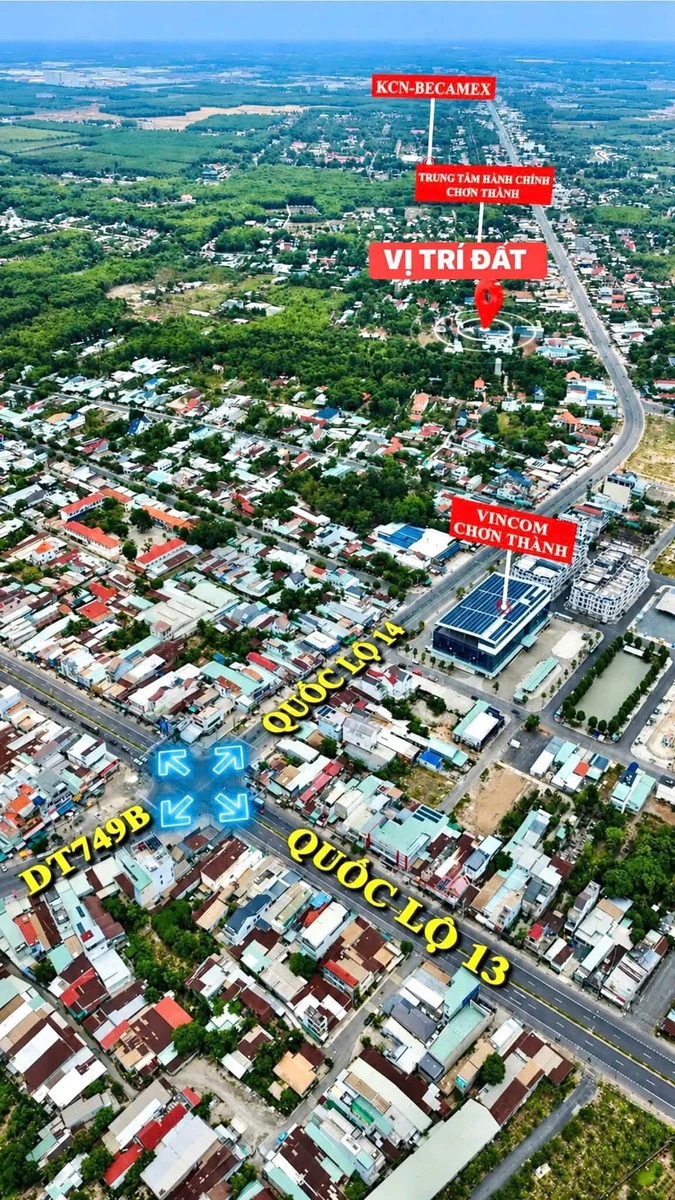 Đất nền 175m² gần Chơn Thành Plaza 590 triệu Chơn Thành - Ảnh thu nhỏ 2