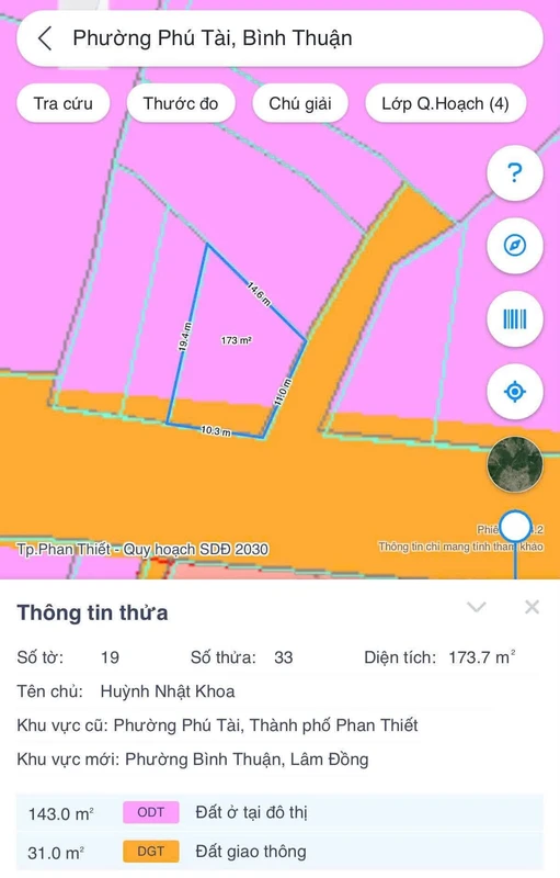 Bán đất góc 2 mặt tiền Hải Thượng Lãn Ông Phan Thiết 173m²