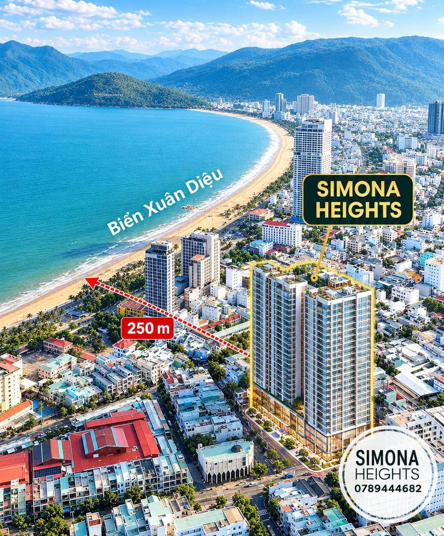 Bán căn hộ 2PN 70m2 Simona Heights Quy Nhơn, cách biển 300m, giá 2,65 tỷ - Ảnh 1