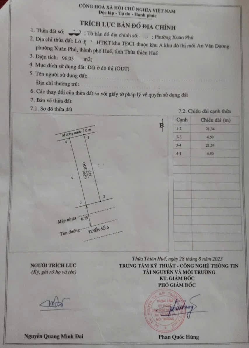 Bán đất 96m² Xuân Phú Huế gần chợ Cống Mới 3,45 tỷ - Ảnh thu nhỏ 5