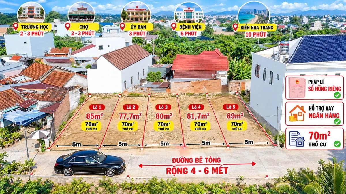 Bán đất 80m2 KĐT Phú Ân Nam, Diên An, giáp ranh Nha Trang, giá 1,48 tỷ - Ảnh thu nhỏ 4
