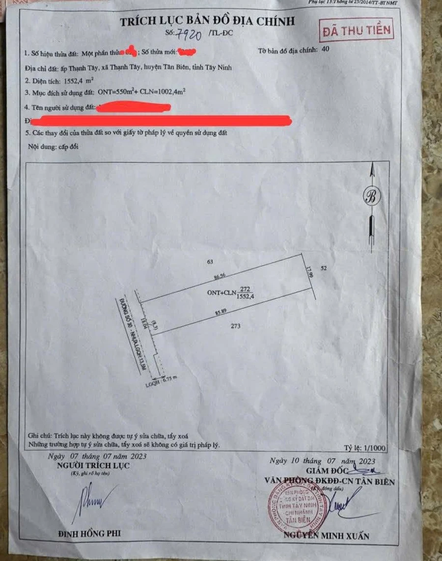 Bán đất mặt tiền Tây Ninh 1,116 m² giá 1,3 tỷ - Ảnh thu nhỏ 5
