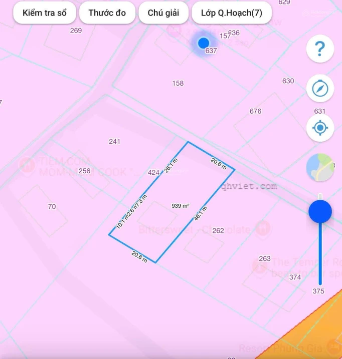 Bán 933m2 Cửa Lấp - Trần Hưng Đạo 100m2 thổ cư mặt tiền 20m sổ hiển thị đường, vị trí nhất Cửa Lấp - Ảnh thu nhỏ 4