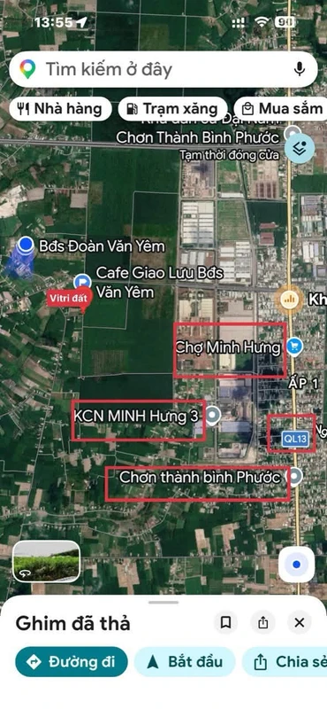 Bán đất Chơn Thành Bình Phước 4500m² đầu tư 1 tỷ