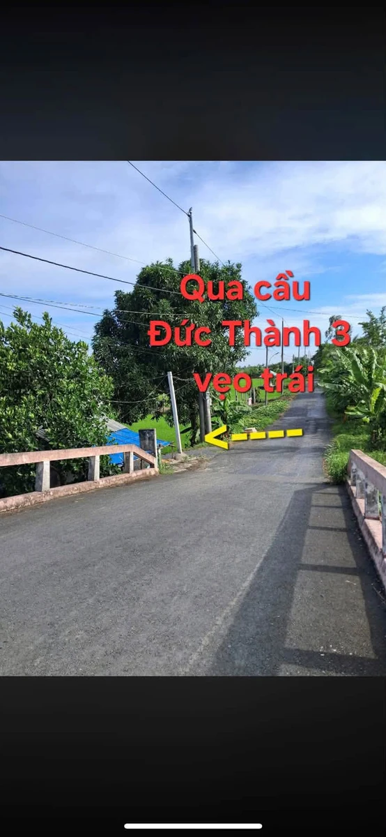 Bán 500m2 đất lúa Mỹ Thới gần cầu Đức Thành 3, giá 320 triệu, thích hợp làm vườn - Ảnh 1