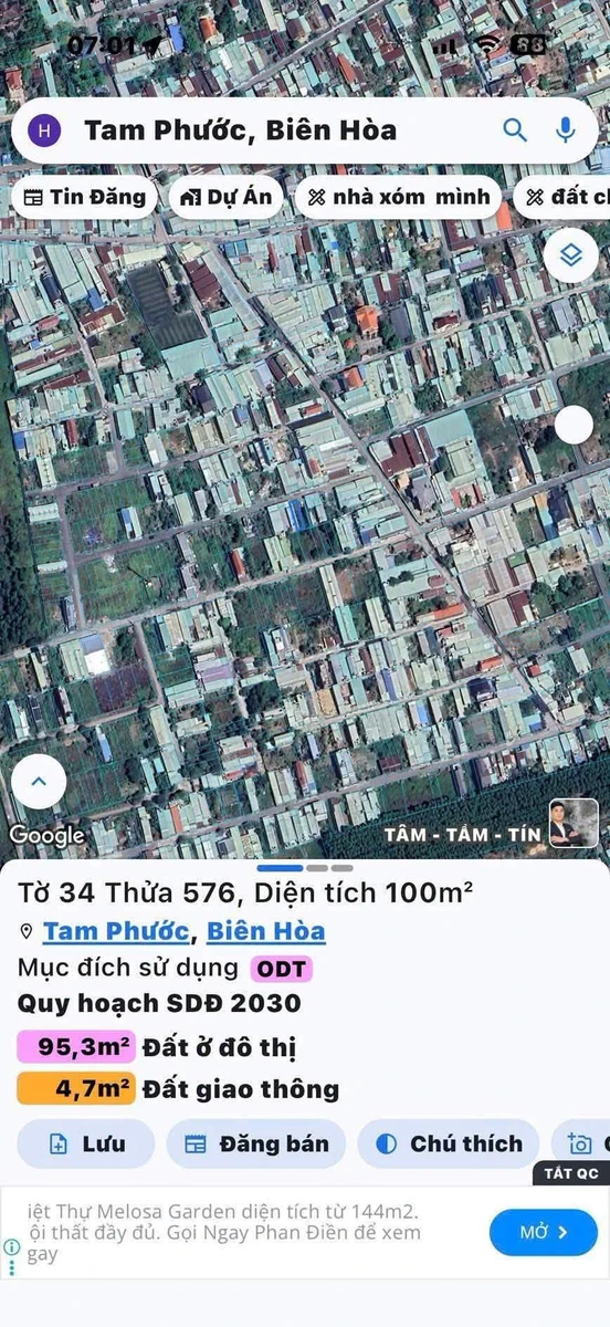 Bán đất Tam Phước 100m² giá 1 tỷ 3 - Ảnh thu nhỏ 3