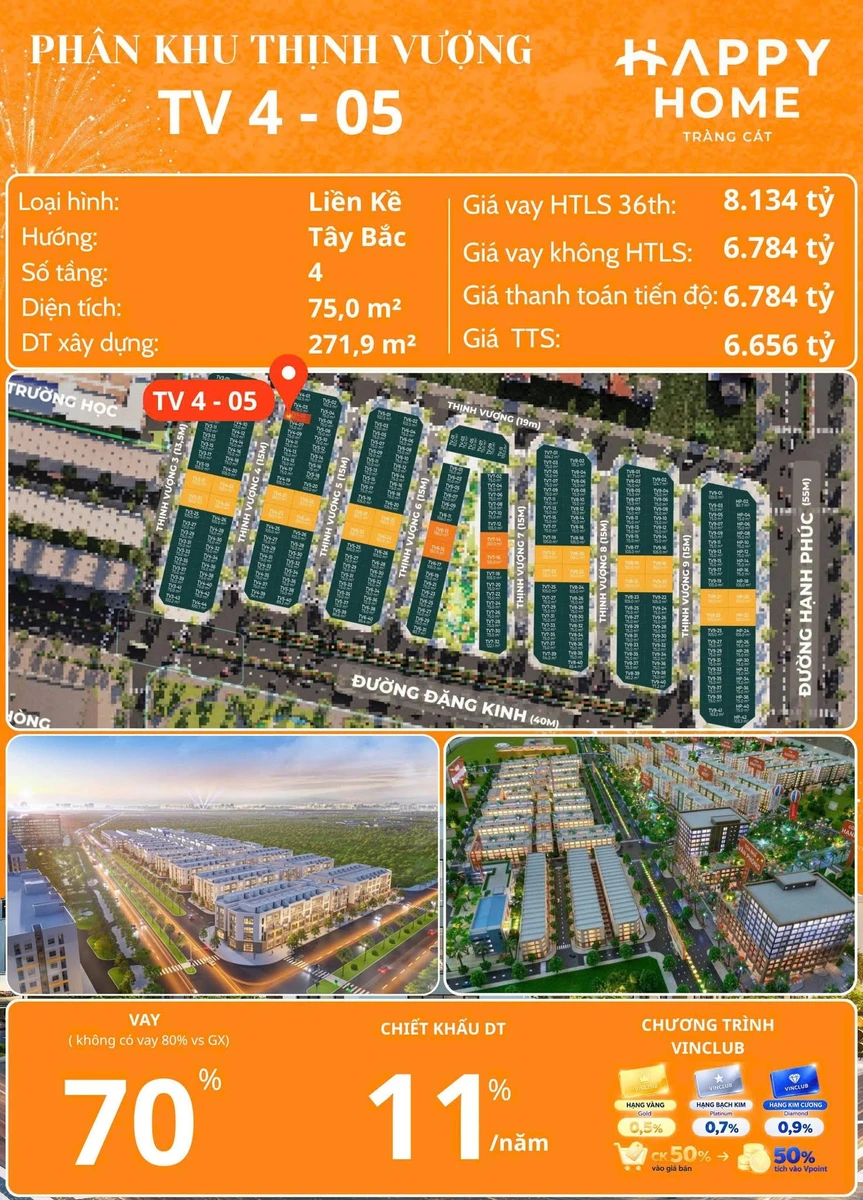 Bán căn hộ Vinhomes Tràng Cát 75m2, giá 7 tỷ - Ảnh 1
