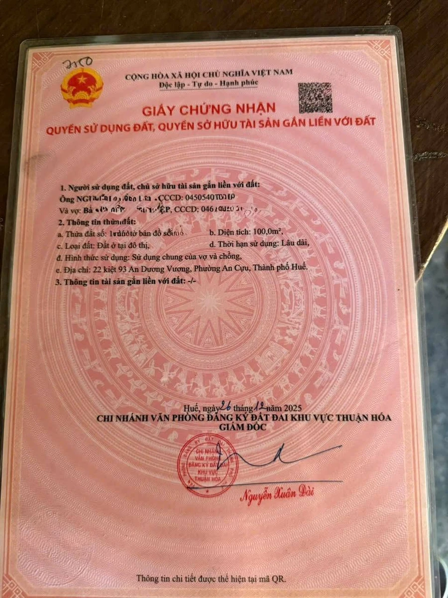 Bán đất 100m² kiệt ô tô 93 An Dương Vương, Phường An Cựu, TP Huế, giá 2,3 tỷ - Ảnh thu nhỏ 5