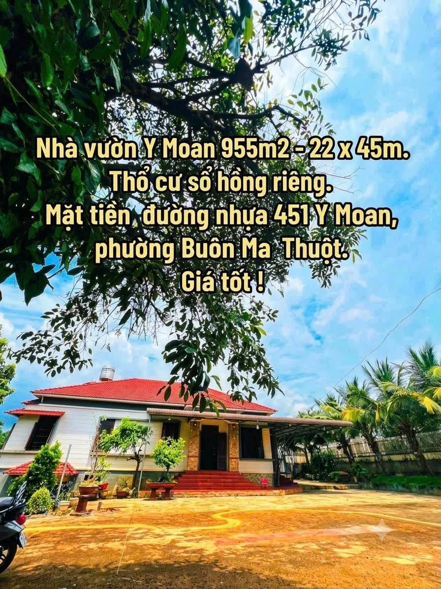 Bán nhà vườn 955m² 12.2 tỷ Buôn Ma Thuột - Ảnh 1