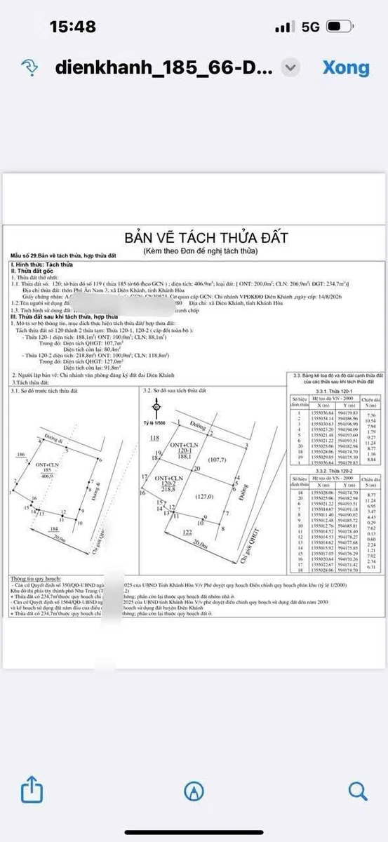Bán đất mặt tiền 400m2, 20m ngang tại Diên Khánh, Khánh Hòa - Ảnh thu nhỏ 5