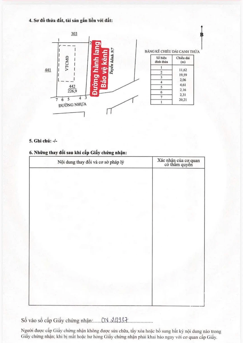 Bán lô đất góc 2 mặt tiền 226m2 Xã Đất Đỏ Bà Rịa - Vũng Tàu - Ảnh thu nhỏ 3