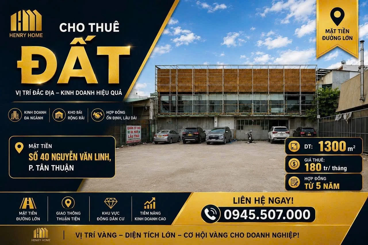 Cho thuê mặt bằng 1300m², mặt tiền 20m tại Q.7 - Ảnh 1