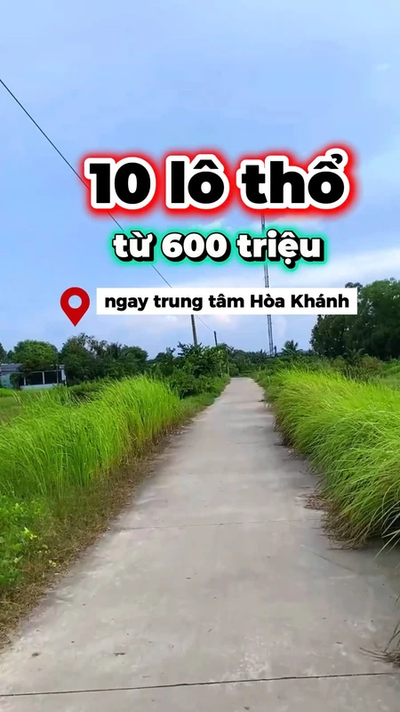 Bán đất xây nhà Hòa Khánh, Nha Trang, 100m² từ 600 triệu