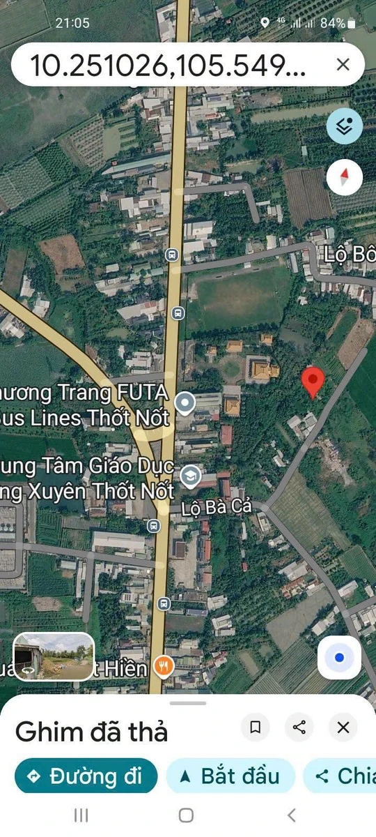 Bán đất nền 1029m2 cặp lộ đal 5m tại Trung Kiên, Thốt Nốt, Cần Thơ giá 2,6 tỷ - Ảnh 1