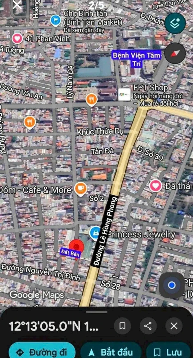 Bán lô đất 2 mặt tiền 50m² Phước Long Nha Trang - Ảnh 1