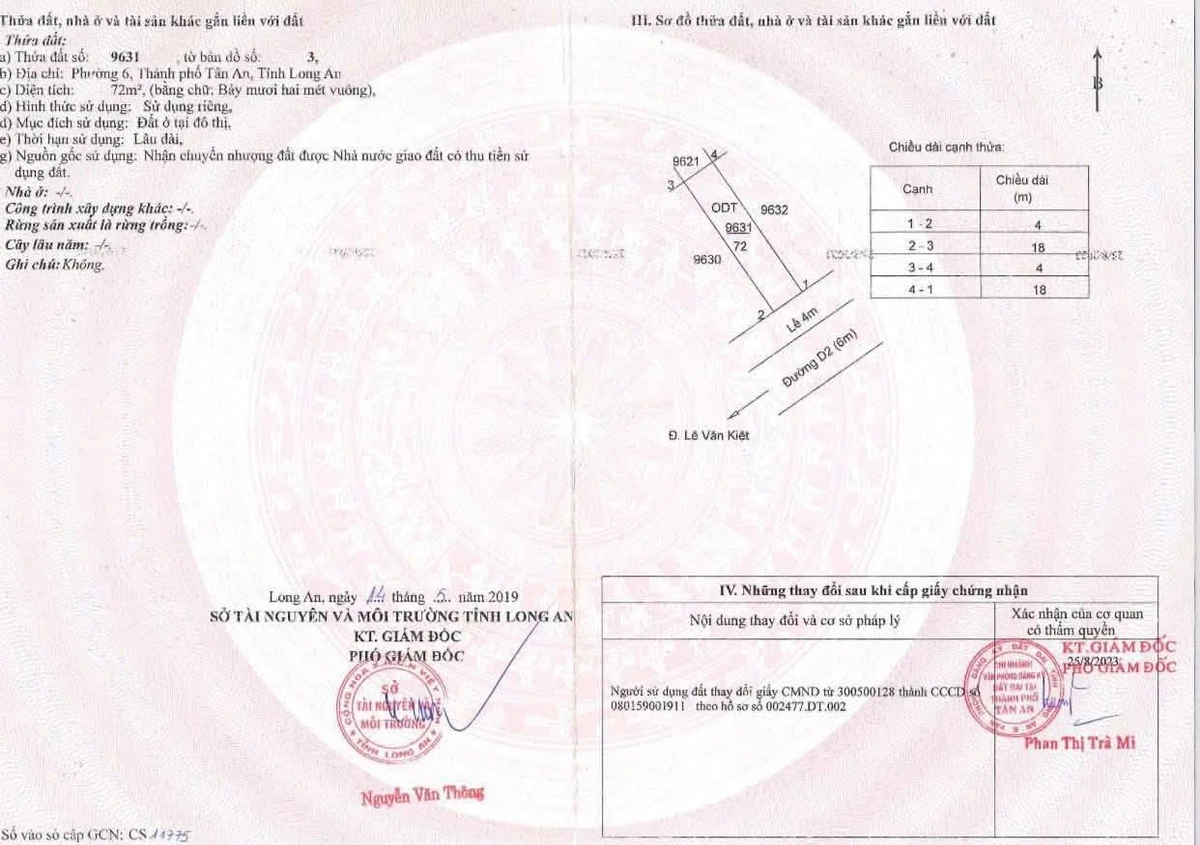 Bán đất 72m² đường D2, KDC IDICO2, Tân An Long An, 1 tỷ 799 triệu - Ảnh thu nhỏ 3