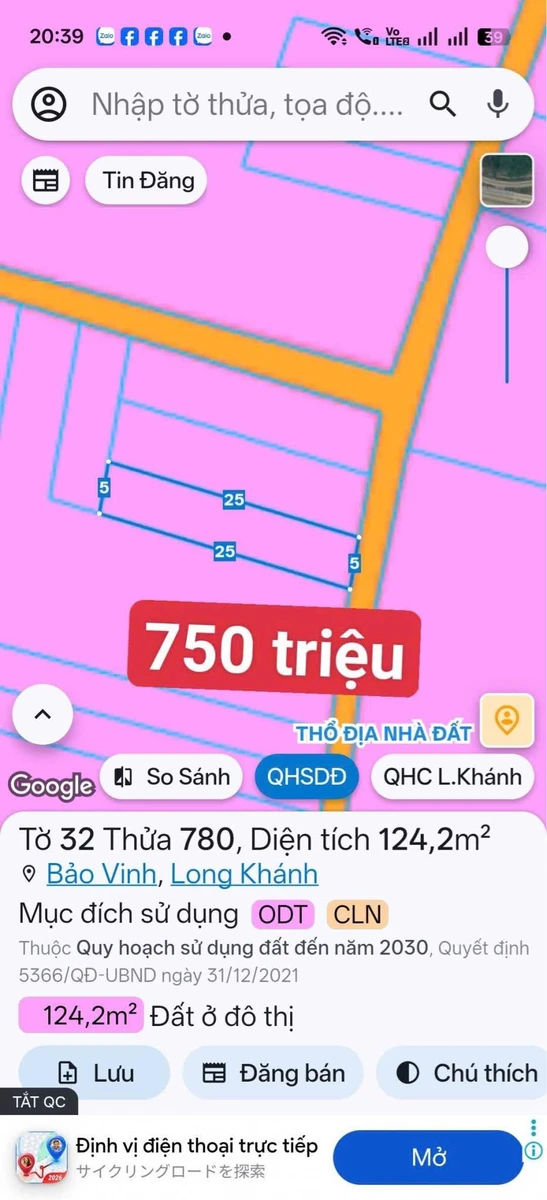 Bán đất Phường Bảo Vinh 125m² 750 triệu - Ảnh thu nhỏ 3