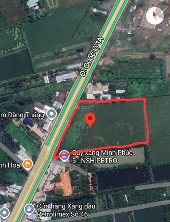 Bán đất 14.244m2 mặt tiền QL1A Tam Bình Vĩnh Long siêu hiếm gần cầu Cần Thơ - Ảnh 1