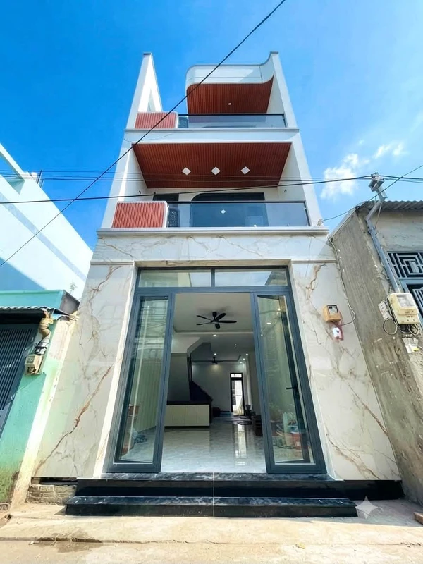 Bán nhà mới 3 tầng 78m² 4PN hẻm Huỳnh Tấn Phát, Nhà Bè giá 6,2 tỷ