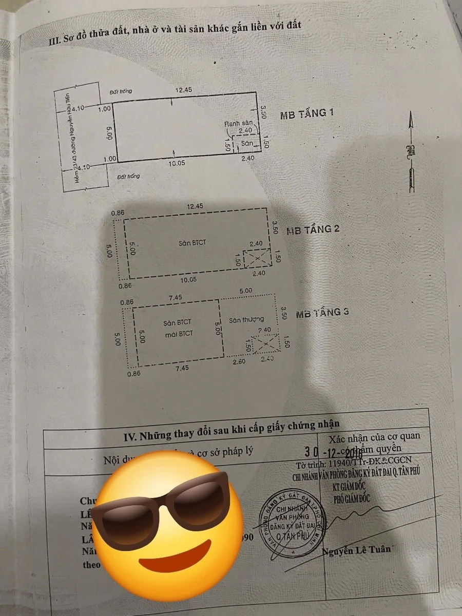 Bán nhà 3 tầng 62.2m² đường Nguyễn Hữu Tiến, Tân Phú, giá 6.9 tỷ - Ảnh thu nhỏ 4