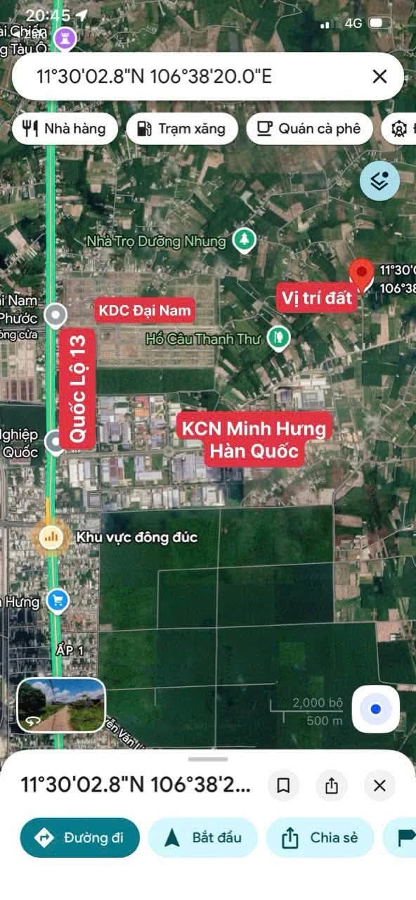 Bán đất góc 104.5m2 gần KCN Minh Hưng, 430 triệu - Ảnh 1