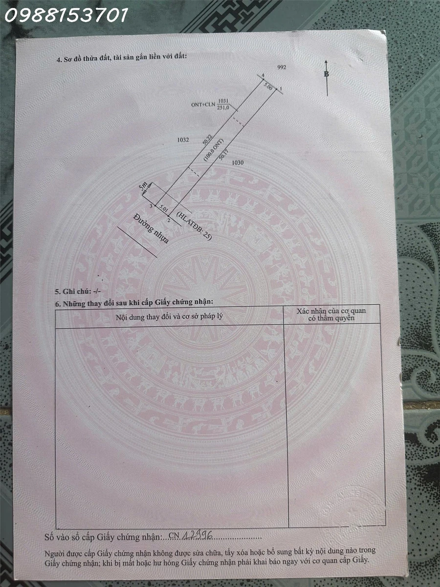 Bán đất đẹp tại Ấp Yên Ngựa, ĐT 744, Định Thành, Dầu Tiếng, 2,55 tỷ, DT 251m2 - Ảnh thu nhỏ 2
