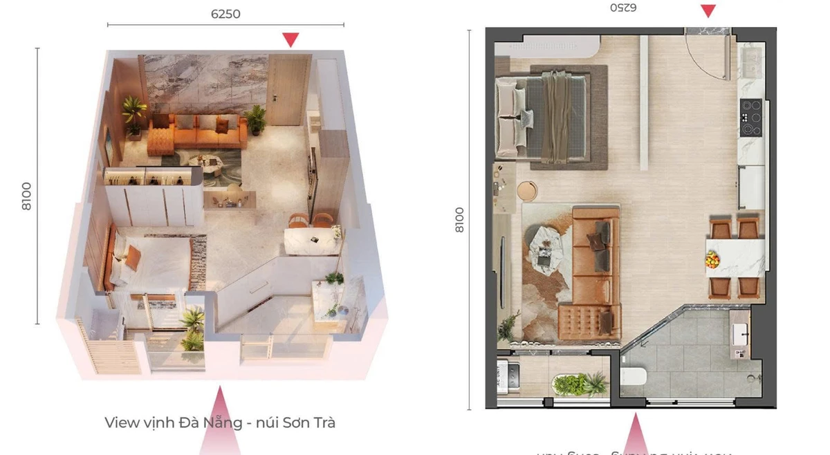 Bán căn hộ 1PN view vịnh Đà Nẵng 48.2m² tại Peninsula - Ảnh thu nhỏ 5