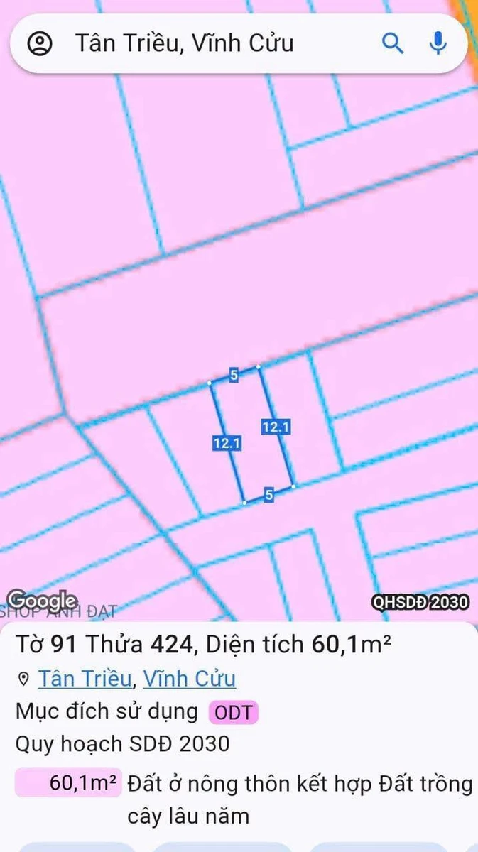 Bán đất 60m² Phường Tân Triều, Đồng Nai 790 triệu - Ảnh thu nhỏ 2