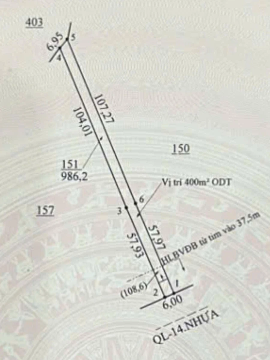 Bán đất mặt tiền Quốc Lộ 14 Tân Thành, Bình Dương, 1 tỷ 3xx triệu - Ảnh 1
