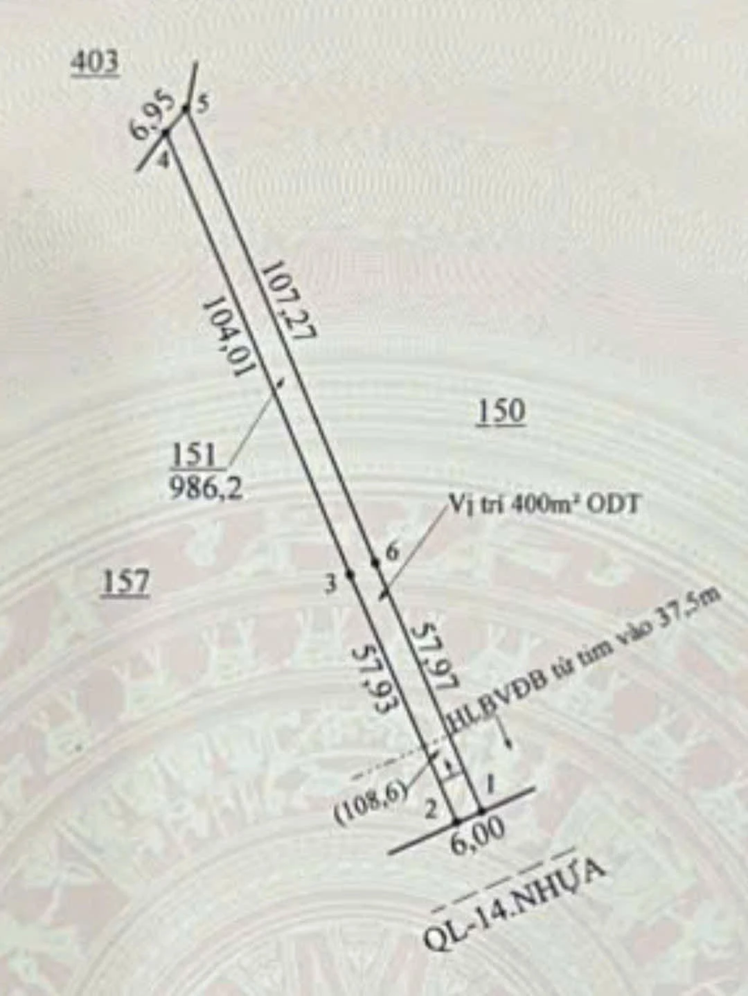 Bán đất mặt tiền Quốc Lộ 14 Tân Thành, Bình Dương, 1 tỷ 3xx triệu - Ảnh 1