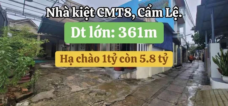 Bán đất 361,3m² kèm nhà sân vườn gần chợ Cẩm Lệ, Đà Nẵng
