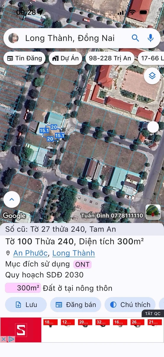 Bán đất thổ cư Xã An Phước 300m² 5,5 tỷ - Ảnh 1